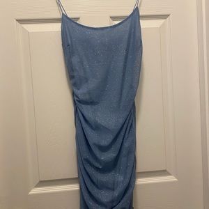 Sparkly blue mini dress